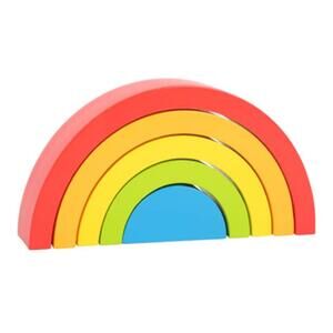 Small Foot Wooden Rainbow Building Blocks 10585 Toddler Learning Toy 12+